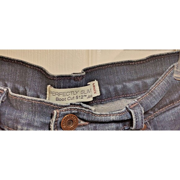 Levis 512 Jeans Size 12 M Womens Perfectly Slimming Bootcut Blue Denim - Picture 6 of 13
